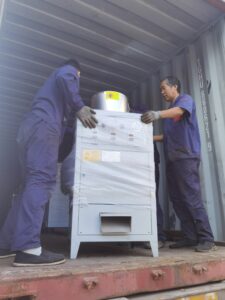 Cashew kernel peeling machine delivered to venezuela